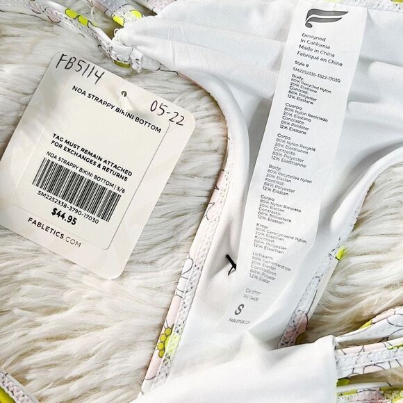 Fabletics NOA Strappy 2 Piece Bikini Floral NWT Size Small - Picture 5 of 8